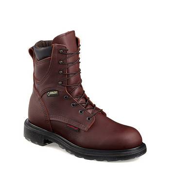 Red Wing Férfi SuperSole 2.0 8-inch Waterproof Soft Toe Munkavédelmi Bakancs Barna